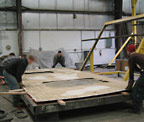 photo of panel being removed from mold
